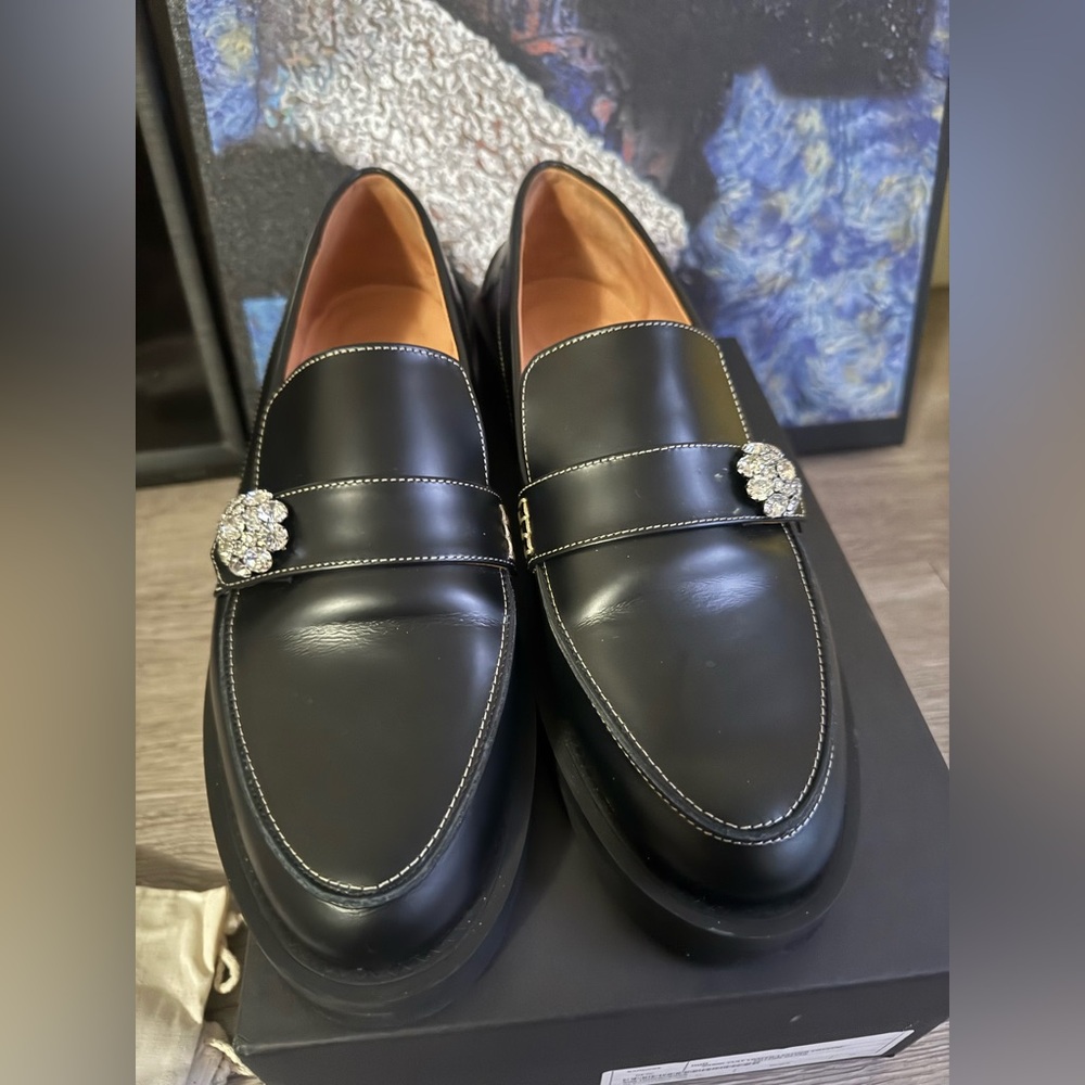 Ganni Embellished Loafers
